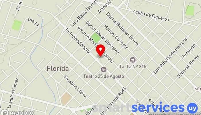 mapa de Liceo 2 Florida Centro de educación secundaria en Florida