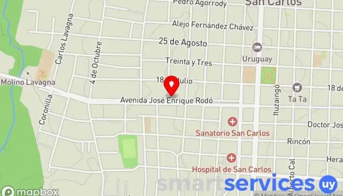 mapa de Liceo 2 San Carlos Instituto de secundaria en San Carlos