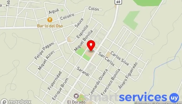 mapa de Liceo Álvaro Figueredo Educación en Pan de Azúcar