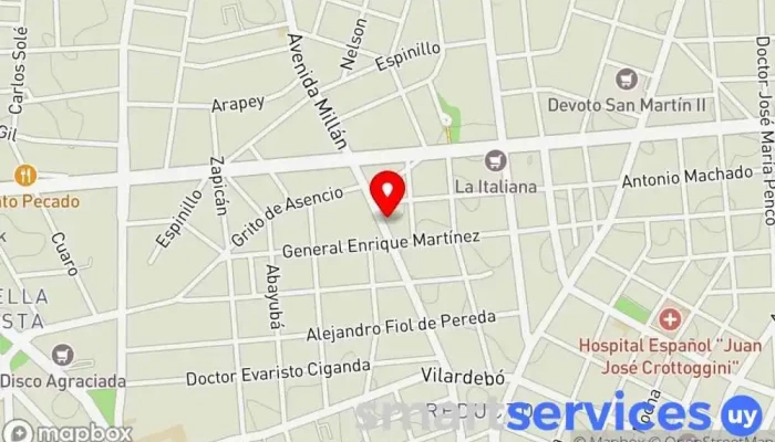 mapa de Liceo Atahualpa Centro de educación secundaria en Montevideo