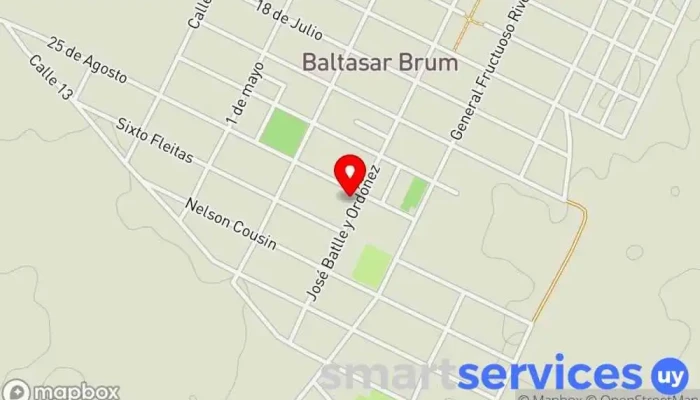 mapa de Liceo Baltasar Brum Escuela en Baltasar Brum