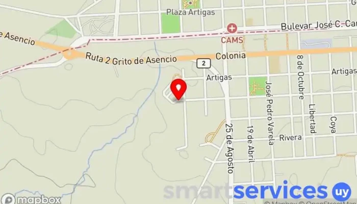 mapa de Liceo cardona Centro educativo en Florencio Sánchez