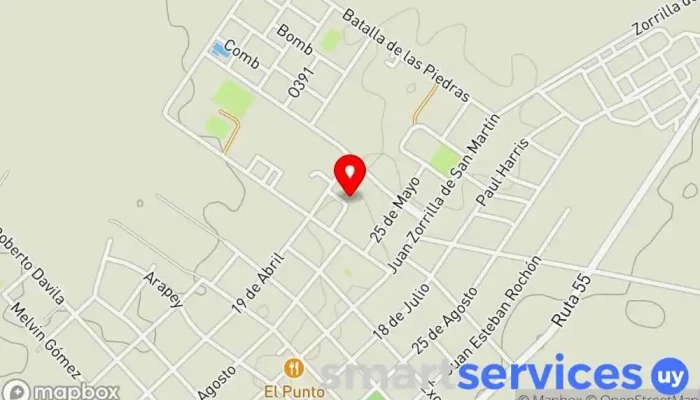 mapa de Liceo de Ombúes de Lavalle Instituto de secundaria en Ombúes de Lavalle