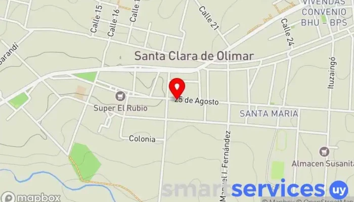mapa de Liceo de Santa Clara de Olimar Instituto de secundaria en Santa Clara De Olimar