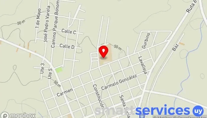 mapa de Liceo de Sauce  en Sauce