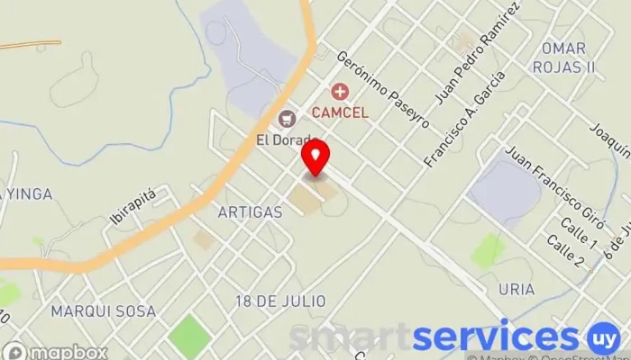 mapa de Liceo Dr. Papu Acosta Estapé Centro de educación secundaria en Rio Branco