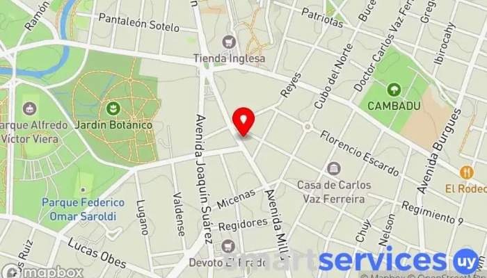 mapa de Liceo Erik Erikson - 1°año Escuela preparatoria en Montevideo