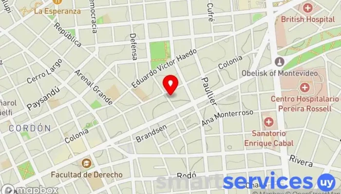 mapa de Liceo Forward Escuela en Montevideo