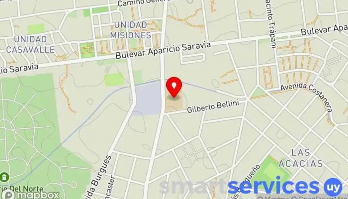 mapa de Liceo Impulso Centro de educación secundaria en Montevideo