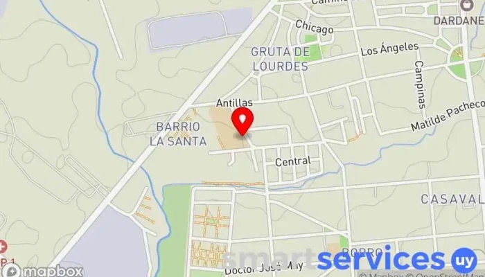 mapa de Liceo Jubilar Juan Pablo II Instituto de secundaria en Montevideo