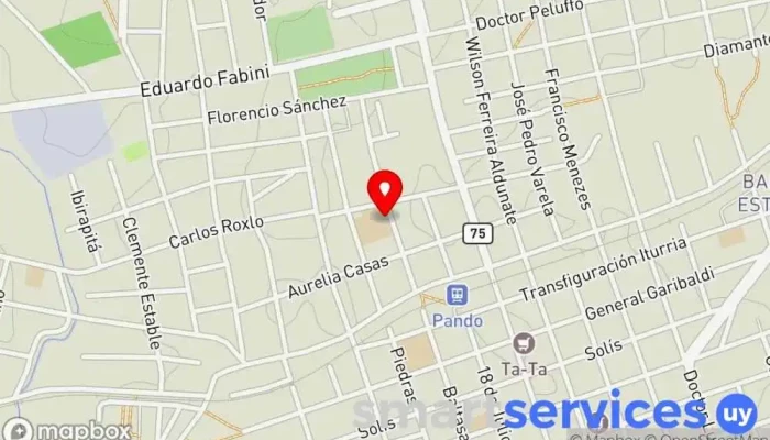 mapa de Liceo Maria Julia Hernández Ruffinatti Instituto de secundaria en Pando