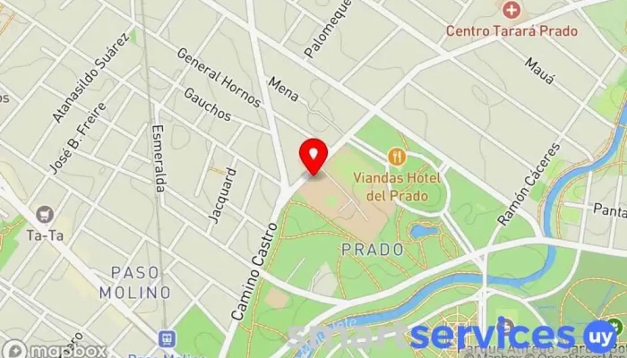 mapa de Liceo Militar General Artigas Centro de educación secundaria en Montevideo