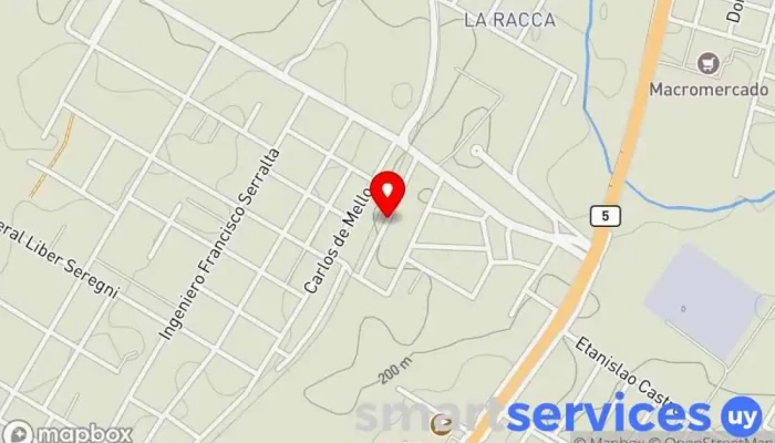 mapa de Liceo N6 Carmen andres Instituto de secundaria en Rivera