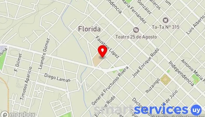 mapa de Liceo N.° 1 de Florida Instituto de secundaria en Florida