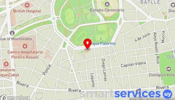mapa de Liceo N° 12 CONGRESO DE TRES CRUCES Instituto de secundaria en Montevideo