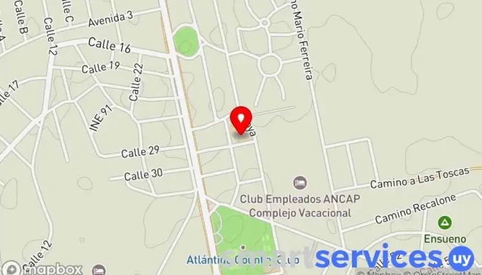 mapa de Liceo N.° 2 de Atlántida Centro de educación secundaria en Atlántida