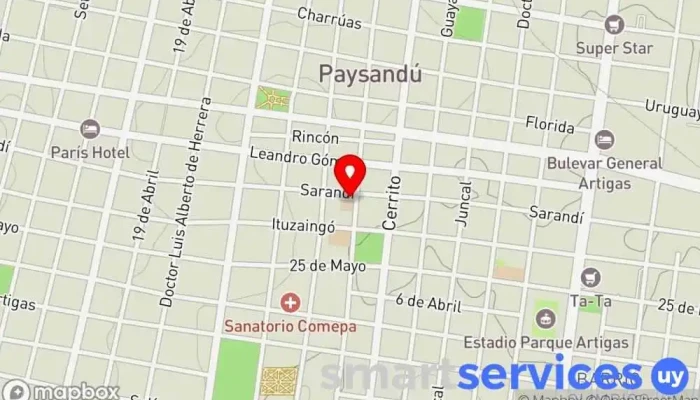 mapa de Liceo N° 2, Liceo Pivel Devoto Instituto de secundaria en Paysandú