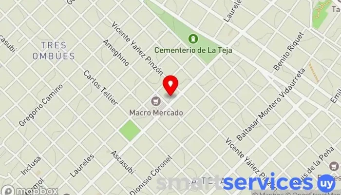 mapa de Liceo N° 22 Juan Díaz de Solís Centro de educación secundaria en Montevideo
