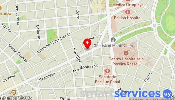 mapa de Liceo N° 27 Francisco Antonio Maciel Centro de educación secundaria, Escuela en Montevideo