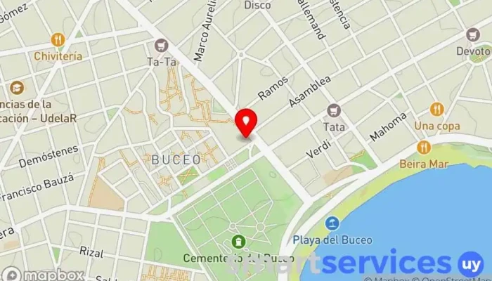 mapa de Liceo N° 30 Centro de educación secundaria en Montevideo