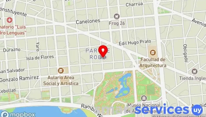 mapa de Liceo N° 5 José Pedro Varela Instituto de secundaria, Escuela en Montevideo