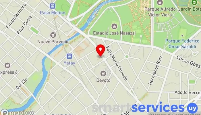 mapa de LICEO N° 75 Centro de educación secundaria en Montevideo