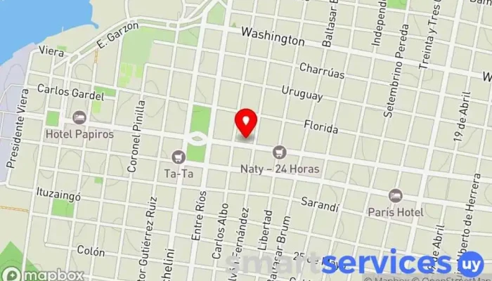 mapa de Liceo N°1 Élida Heinzen Centro de educación secundaria en Paysandú