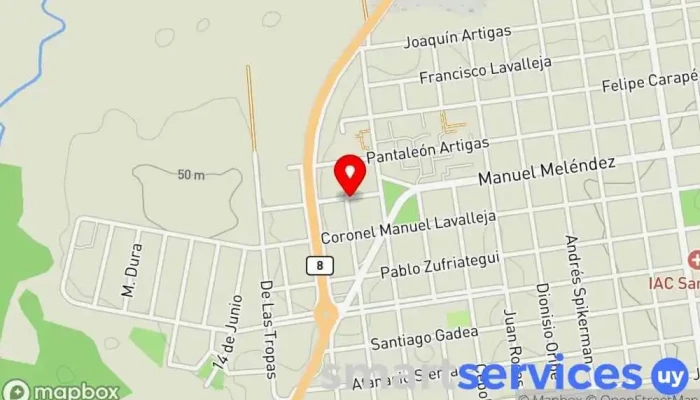 mapa de Liceo N°3 Instituto de secundaria en Treinta y Tres