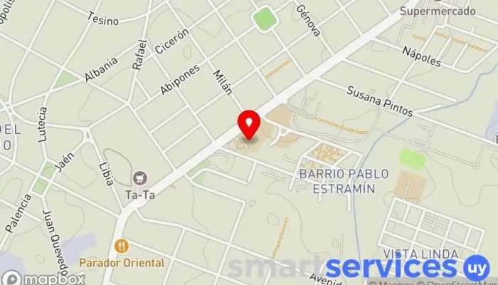 mapa de Liceo N°58 Mario Benedetti Instituto de secundaria, Escuela en Montevideo