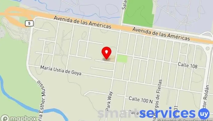 mapa de Liceo N°6 Centro de educación secundaria en Nuevo Paysandu