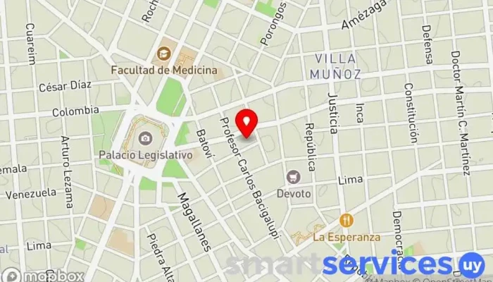 mapa de Liceo Nº 2 Héctor Miranda Instituto de secundaria, Escuela en Montevideo