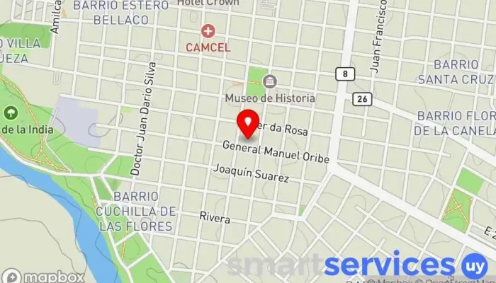 mapa de Liceo Nº 2 Justino Zavala Muniz Instituto de secundaria en Melo