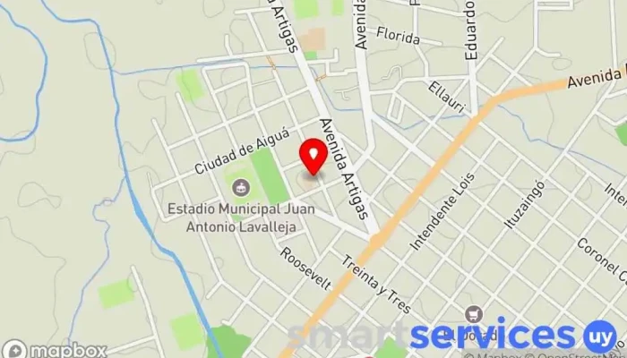 mapa de Liceo Nº 2 Molino Viejo Centro de educación secundaria, Instituto de secundaria en Minas