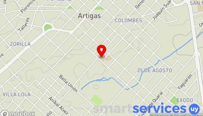mapa de Liceo Nº 3 Valeriano Renart Centro de educación secundaria en Artigas