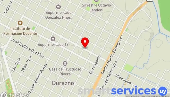 mapa de LUCIAN Transportes & Turismo Agencia de visitas turísticas en Durazno