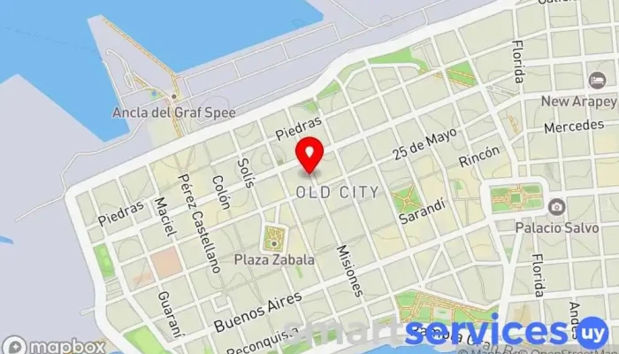 mapa de M24 Radio Emisora de radio en Montevideo