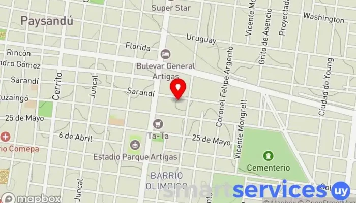 mapa de Mafalda - Escuela Institución educativa en Paysandú