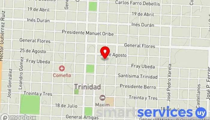 mapa de Maite SRL Agencia inmobiliaria en Trinidad
