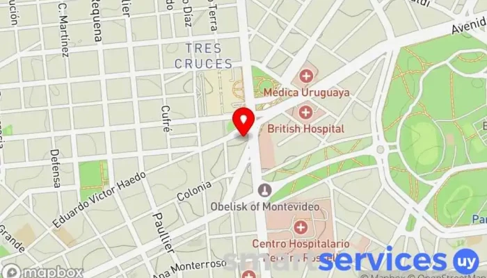 mapa de Mantenimiento eléctrico Morillas Servicio de instalación eléctrica en Montevideo