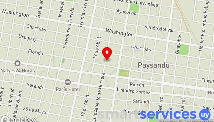 mapa de MAPFRE Oficina Delegada PAYSANDÚ Corredor de seguros en Paysandú