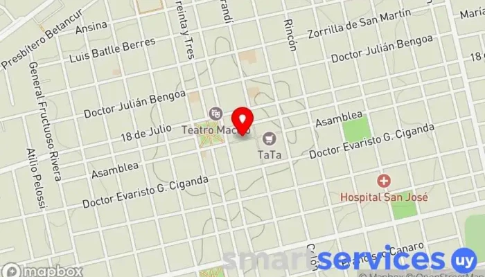 mapa de Maragata FM Emisora de radio en San José de Mayo