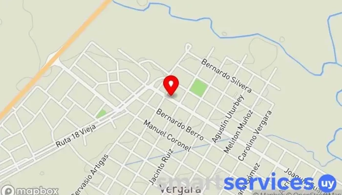 mapa de Mega FM 91.9 Emisora de radio, Asociación u organización, Centro comunitario en Vergara