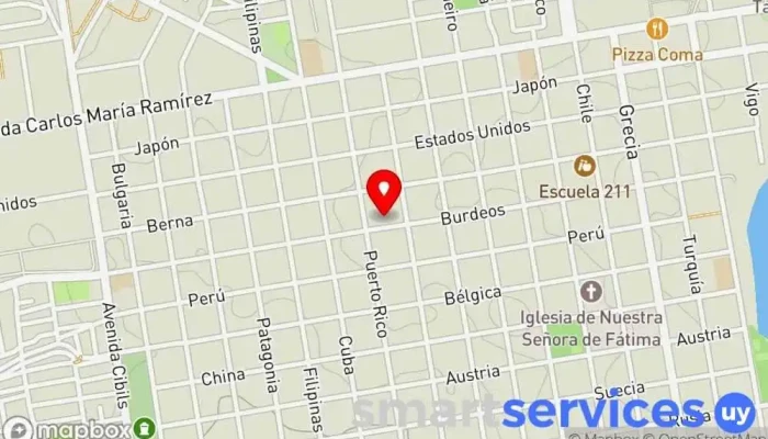mapa de Meraki Digital Agencia de marketing en Montevideo