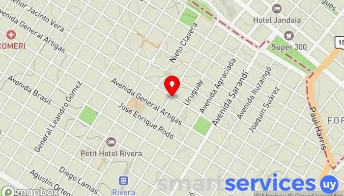 mapa de Micro Ltda. Empresa de autobuses en Rivera
