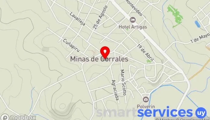 mapa de Minas de Corrales  en Minas de Corrales