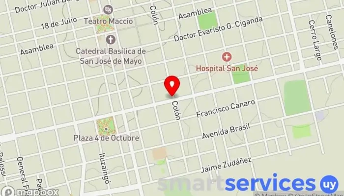 mapa de MNeyra Viajes y Turismo Agencia de viajes en San José de Mayo