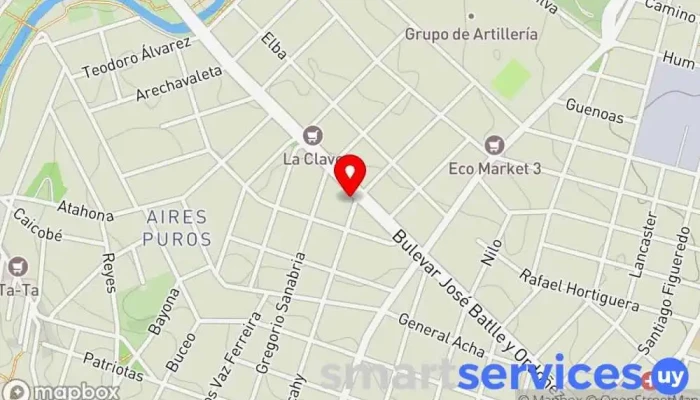 mapa de Monseñor José Benito Lamas Colegio privado en Montevideo