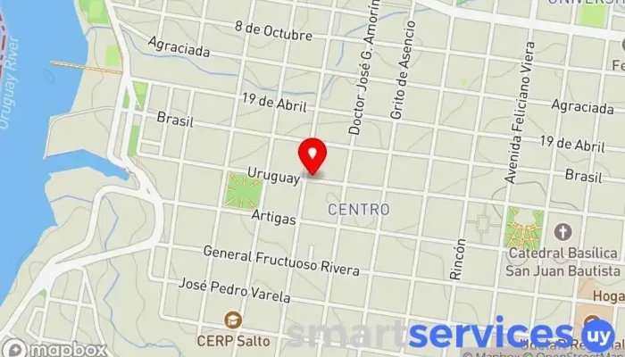 mapa de Motta joyería óptica y bazar Joyería en Salto