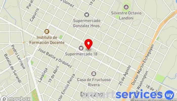 mapa de Movie Club Cines Durazno Cine en Durazno