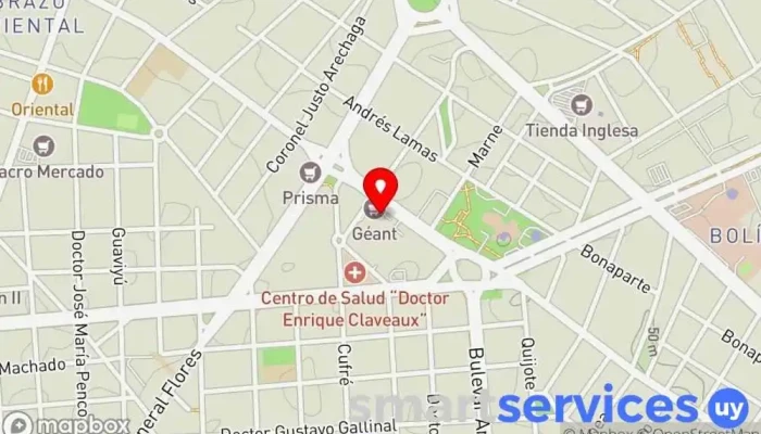 mapa de Movie Cine en Montevideo